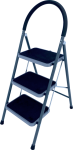 Стремянка-стул стальная 3 широких ступени АЛЮМЕТ