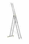 АЛЮМЕТ Алюминиевая трехсекционная универсальная профессиональная лестницa 3 секции по 12 ступеней