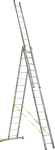 АЛЮМЕТ Алюминиевая трехсекционная универсальная профессиональная лестницa 3 секции по 14 ступеней