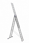 Алюминиевая трехсекционная универсальная лестница АЛЮМЕТ 3 секции по 14 ступеней